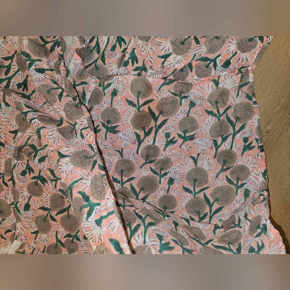 Aura Knit Two Piece Set, 10 Year, Tank Top And Pants, Pink Tropical Lounge Wear - Picture 8 of 10